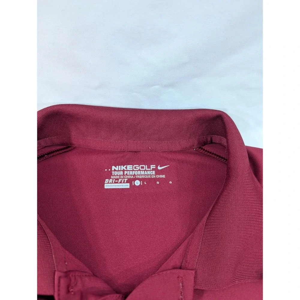 Vintage Nike Golf  Maroon Polo Quail Creek Golf Club - Size Large - Short Sleeve
